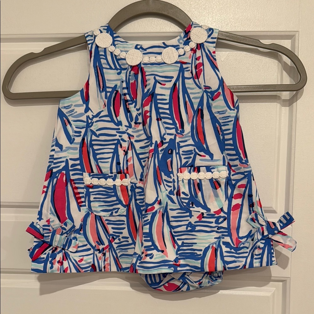 Lilly Pulitzer Red Right Return baby shift 6-12 months
